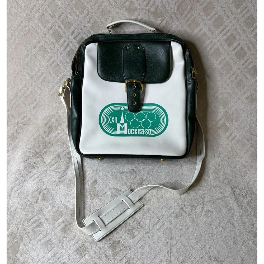 Vintage 1980 Moscow Olympics Travel Bag USSR Soviet Mockba 80 Collectible Tag